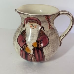 Zrike Yuletide Pitcher Hand Painted in Italy